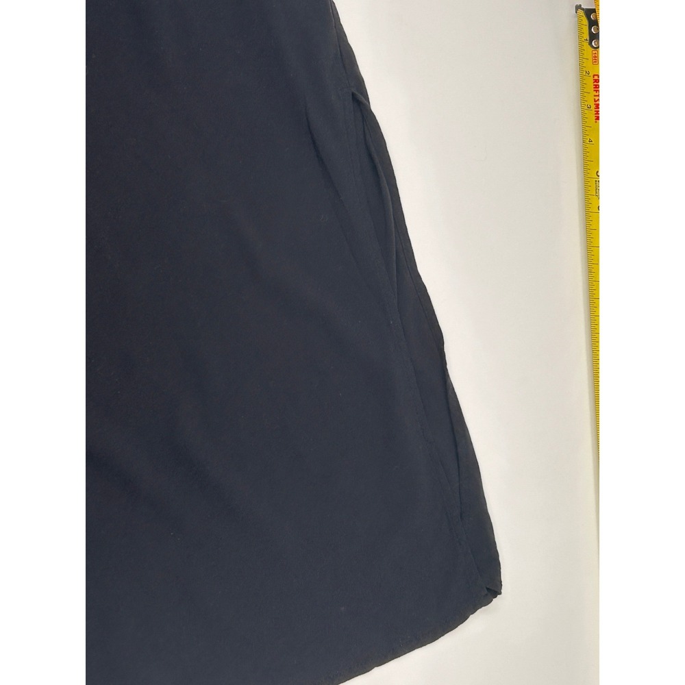 Old Navy Crepe Maxi Skirt Size M Black Jack Side Slit Quiet Luxury Minimalist - Picture 3 of 10